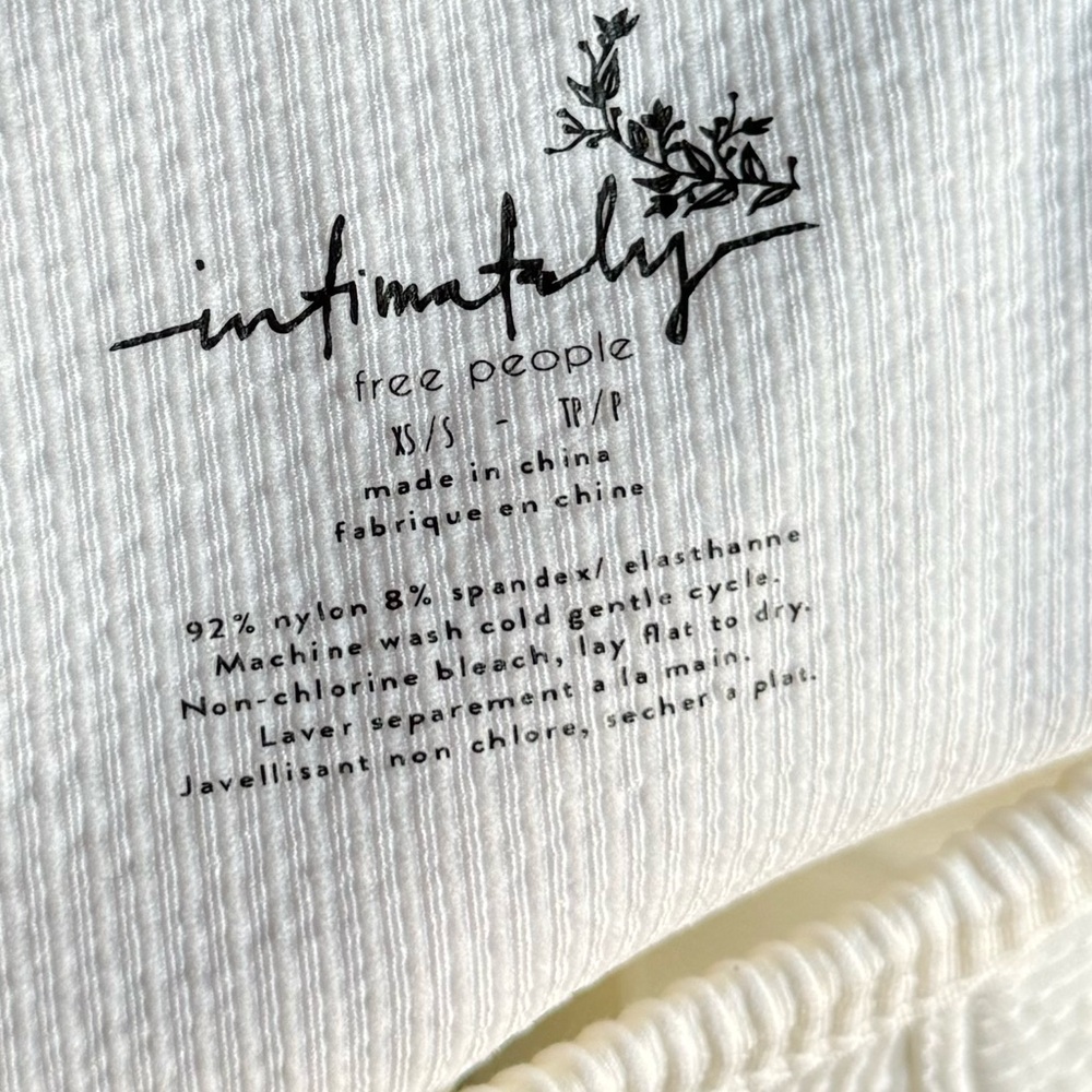 NWOT Intimately Free People White Ribbed Halter Neck Top | XS - S - Picture 5 of 6